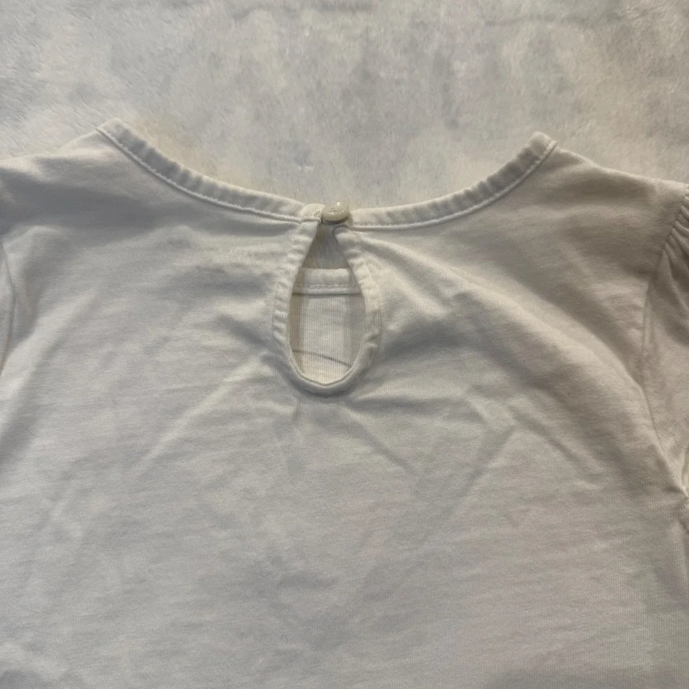 Janie and Jack Girls White Cap Sleeve Graphic Tee Size‎ 7